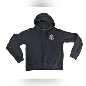 Black Anchor Detail Obey Hoodie